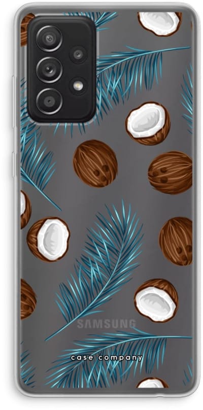 Case Company® - Hoesje geschikt voor Samsung Galaxy A52s 5G hoesje - Kokosnoot - Soft Cover Telefoonhoesje - Bescherming aan alle Kanten en Schermrand