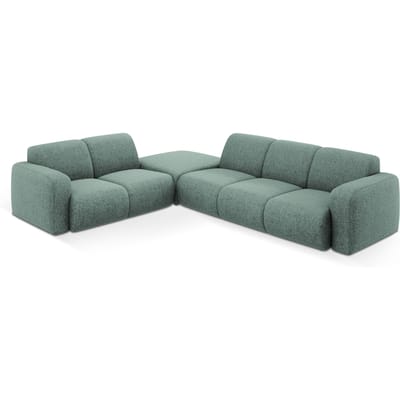 Hoekbank Lola links chenille met hocker | Windsor & Co