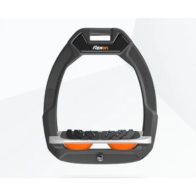 Veiligheidsstrengen voor paardrijden Incliné Ultra Grip Anthraciet/Grijs/Oranje Flex-On Safe-On