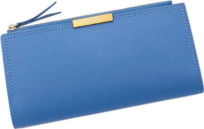 Grote Dames Portemonnee – Wallet met Kaartvakken, Fotohouder en Briefgeld Compartiment - Blauw