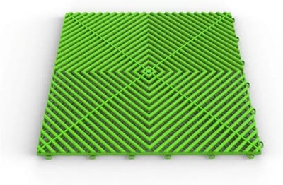 Vloertegels - Rooster tegels - Garage werkplaats - Antislip drainage - 40x40x1.8cm - Limoengroen