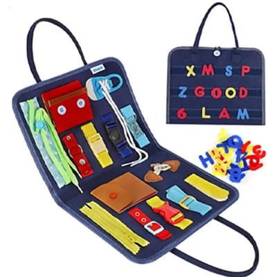 Sensorisch Speelbord Busy Board Montessori Leerspeelgoed Voor Peuters Opvouwbaar Sensorisch Speelgoed Peuter Activiteitenbord-Educatief Leren