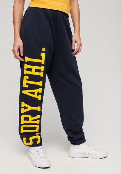 Superdry College Logo Boyfriend Trainingsbroek Zwart L Vrouw