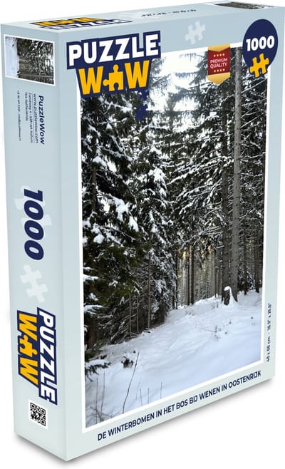 Puzzel De winterbomen in het bos bij Wenen in Oostenrijk - Legpuzzel - Puzzel 1000 stukjes volwassenen - Kerst - Cadeau - Kerstcadeau voor mannen, vrouwen en kinderen