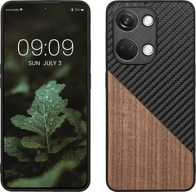 kwmobile hoesje geschikt voor OnePlus Nord 3 5G - Backcover in donkerbruin / zwart -Smartphonehoesje - design