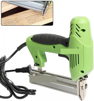 Elektrisch Spijkerpistool - Nietmachine Tacker - Meubels Maken - Verstelbare Diepte - 1.5 kg - Zwart