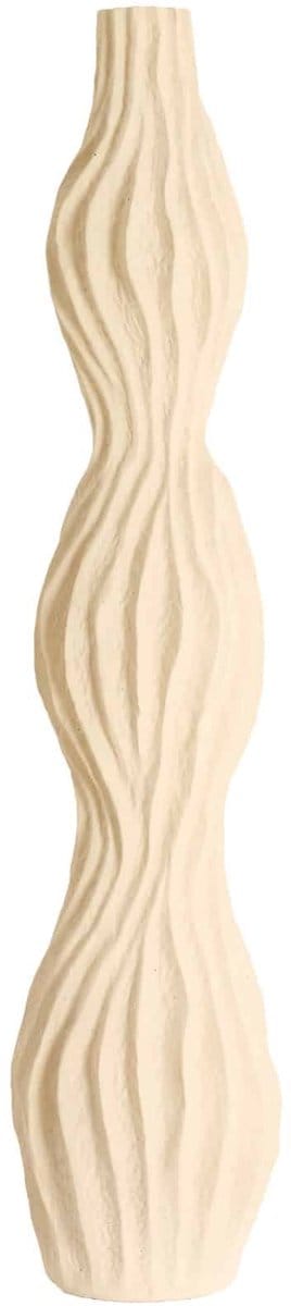 Light & Living Vaas Vania - Crème - 19.5x19x93.5cm - Keramiek - Modern - Bloemenvaas - Woondecoratie - Decoratieve vaas voor woonkamer of slaapkamer