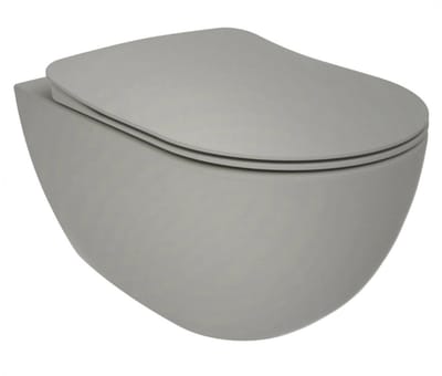 Creavit Rimoff hangtoilet / ophang WC – koel grijs – rimless wandmodel