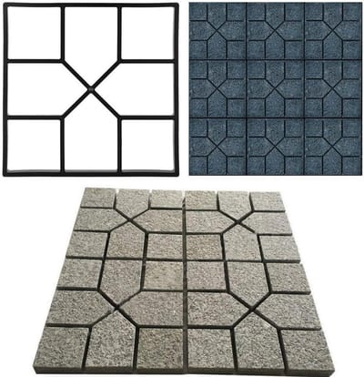 Betonmal Stoeptegels - Looproute Maker - Tuinpad Aanleggen - Herbruikbaar Mallen - 40x40cm - Zwart