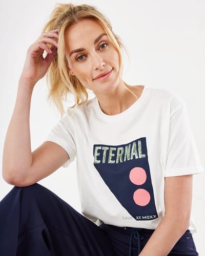 Mexx Crewneck T-shirt Off White - Maat Xs