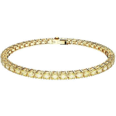 Swarovski Matrix Tennis Rond Geslepen Gele Kristal Zirconia Armband Damesarmband Goud 5648933 M beige