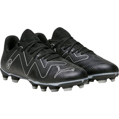 Puma Kinder/kinder Future Play Voetbalschoenen (Zwart/Zilver)