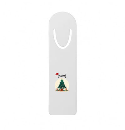 Hacebo® - Kerst kerstboom met eigen naam metalen boekenlegger - Kerstmis - Kerst beker - winter - kerst - christmas - kerst cadeau Bladwijzer boekenleggers - 12.7 cm x 3.2cm