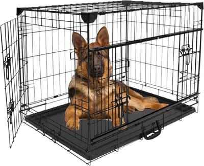MaxxPet Hondenbench met schuifdeur - opvouwbaar - hondenbench - reisbench - 107x70x78cm - Zwart