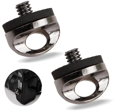 2 stuks schroefadapter voor camera, 1/4 inch bevestigingsschroef, D-ring adapter voor camerariem, camera-accessoires voor statief en draagriem, universele schroefoplossing