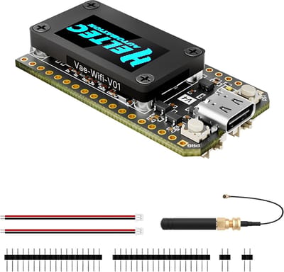 Ontwikkelbord ESP32 LoRa - LoRa V4 Board ESP32 S3 - IoT Projecten - OLED Display Geïntegreerd - 16 MB - Zwart