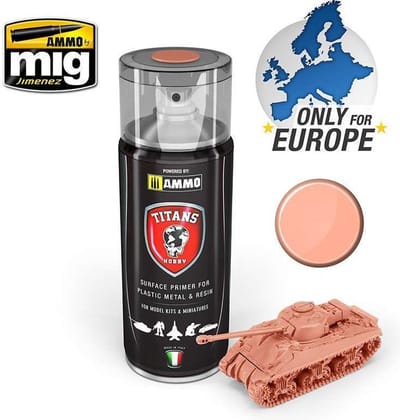 AMMO by Mig Jimenez Hobbyverf Acrylverf - MIG TTH115 Flesh Tone - Matt - Primer - Acryl spray Verf spuitbus - 400 ml