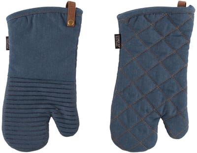Tiseco Indigo Ovenwant - 2 Stuks - 33 x 17cm - Donkerblauw