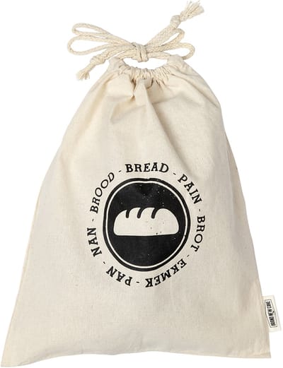 BrandNewCake® Broodzak Katoen 38x30cm (half brood) - Herbruikbare Broodzak - Broodzak voor Thuisbakkers - Zero Waste - Duurzaam