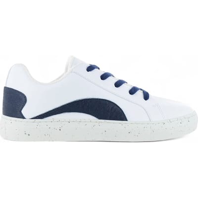NAE Vegan Shoes Berlin - Sneakers Schoenen Wit-Blauw , Maat: EU 47