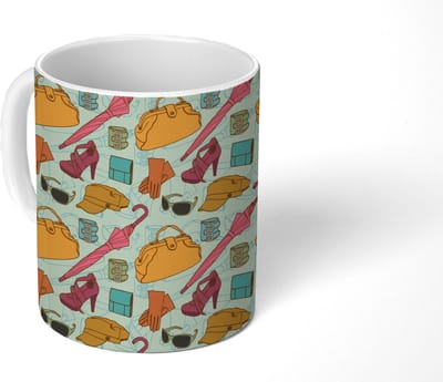 Mok - Koffiemok - Kleren - Paraplu - Seizoenen - Design - Mokken - 350 ML - Beker - Koffiemokken - Theemok