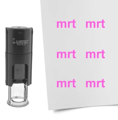 CombiCraft Stempel maand maart 10mm rond roze inkt - per 1 stuk