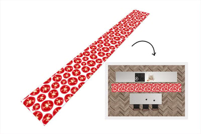 Keukenloper - Keukenmat - Tomaat - Patroon - Fruit - Groente - 400x50 cm - Keuken vloerkleed