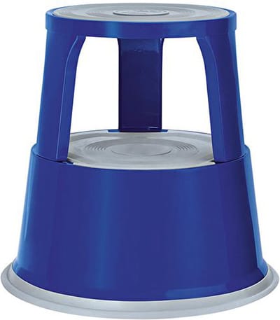 Rollhocker gemaakt van metaal, blauw