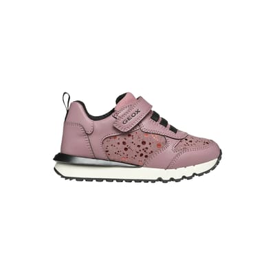 GEOX FASTICS MEISJES Sneakers - DONKERROZE - Maat 24