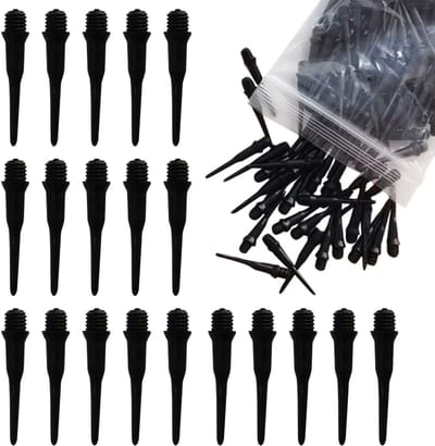Dailygoods- Dartpunten 200 Stuks - Dartpunten Steeltip - Dart Puntenslijper - Dartpunten Verwijderer - Vervangingsonderdelen - Duurzaam Plastic - Dartkop