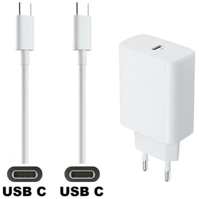 OneOne 20W snellader + 1,5m sterke OneOne USB C naar C kabel. PD lader. Universele oplader adapter past op Apple iPhone 16 Pro Max, iPhone 16e, iPad 9, iPad 10, iPad Air 4, iPad Air 5, iPad Mini 6, iPad Pro 11, iPad Pro 12.9