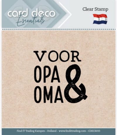Card Deco Essentials - Clear Stamps - CDECS 033 - Voor Opa & Oma