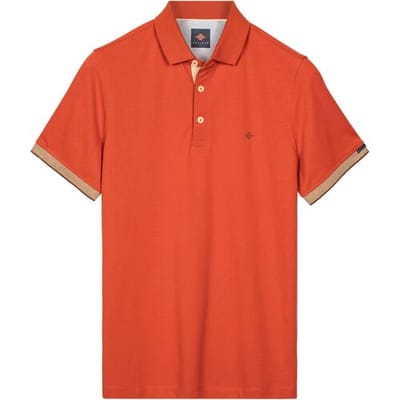 Baileys Polo Two-Tone Details Cotton Subtle Stretch Abrikoos / male
