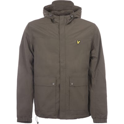 Lyle & Scott jack met capuchon en zakken - Olijfgroen