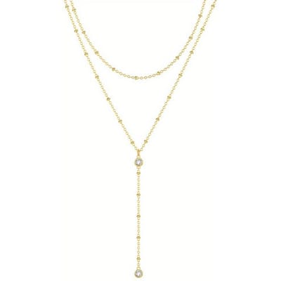 Mode Européenne et Américaine Niche Haut de Gamme Collier Empilé Double Couche à Franges Perles Rondes Exquis Luxe Léger Polyvalent Chaîne Clavicule one-size or