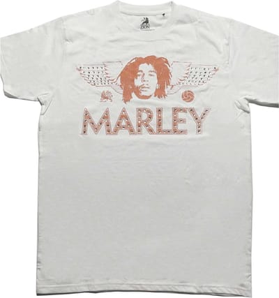 Bob Marley - Wings Heren T-shirt - S - Wit