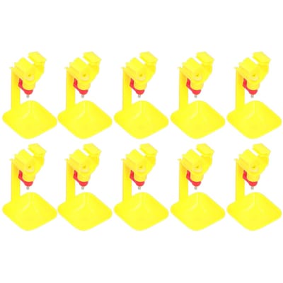 Lot de 10 abreuvoirs à tétine pour poulet avec tasse de 20 ml, bol à boire automatique intégré, accessoire pour volaille