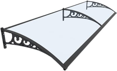 Terraszonnescherm - Deur luifel - Bescherming buiten - Polycarbonaat paneel - 60x140cm - Transparant