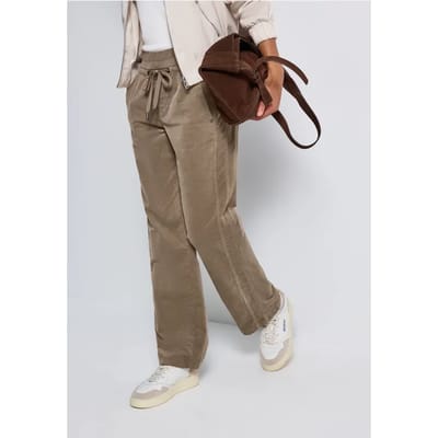 Gewassen look corduroy broek