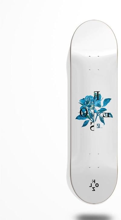 Skateboard Deck - Rose White - Street Skaten - Complete Set - 8.5 Inch - Wit