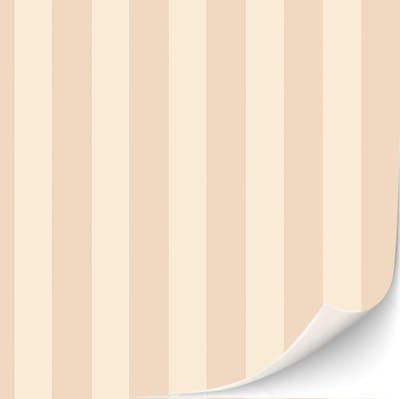 Dailygoods- Zelfklevend Behang - 3 Vellen - Poppenhuis Behang - Schaal 1:12 - Modern Art Deco - Crèmekleurige Strepen - Hoogwaardige Folies - Poppenhuisbehang