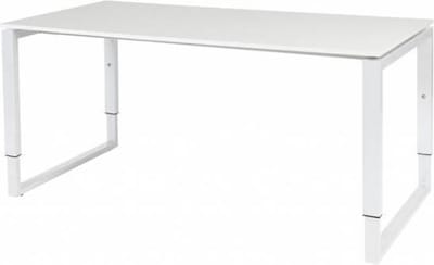 Verstelbaar Bureau - Domino Plus 160x80 grijs - wit frame