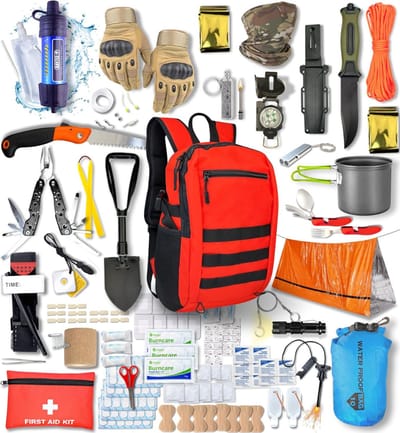 White-Label® Noodpakket Rampenrugzak - Oorlog - Denk Vooruit - Hechtset - Survival Kit Outdoor