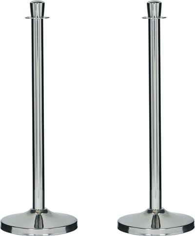 2x Afzetpaal Grandeur RVS Zilver