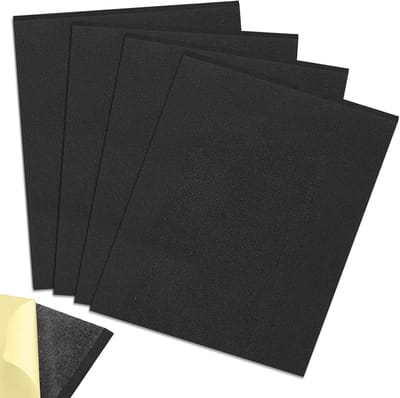 Schuimplaat Zelfklevend - EVA Schuimrubber - Bescherming en Demping - Antislip Eigenschappen - 300x200x20 mm - Zwart
