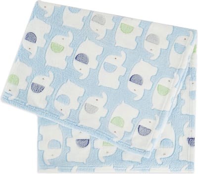 Babydeken voor jongens, blauwe olifanten, babydeken, knuffeldeken voor baby's, babydeken, sprei, voor kinderen, jongens, buggy-deken, babydeken, zachte fleecedeken