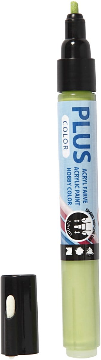 Plus Color Marker, L: 14,5 cm, lijndikte 1-2 mm, leaf green, 5,5 ml, 1 stuk
