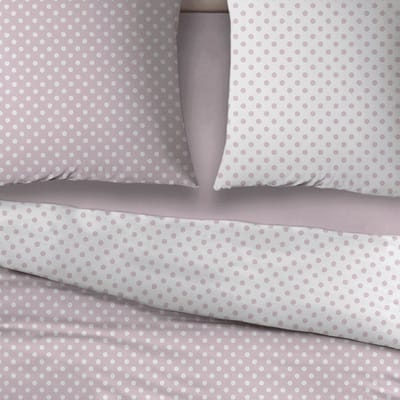 Sleepnight Dekbedovertrek Katoen Pierrot Pink - 200 x 200/220 cm + 2 kussenslopen - [Roze]