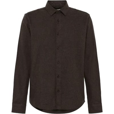 Flanellen overhemd met lange mouwen KnowledgeCotton Apparel Dune