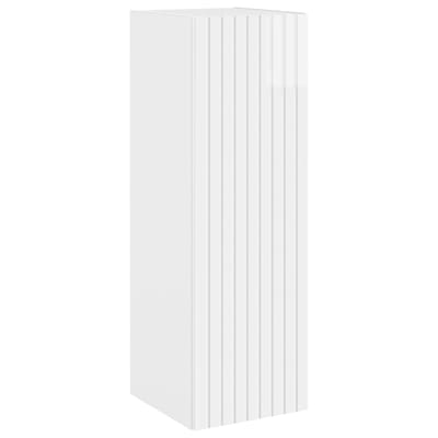 vidaXL - Wandgemonteerde - Badkamerkast - Hoogglans - Wit - 33 - x - 34,5 - x - 100 - cm